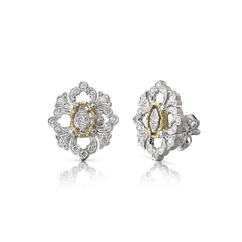 Buccellati Opera 18K Full Pavé Earrings 2407237
